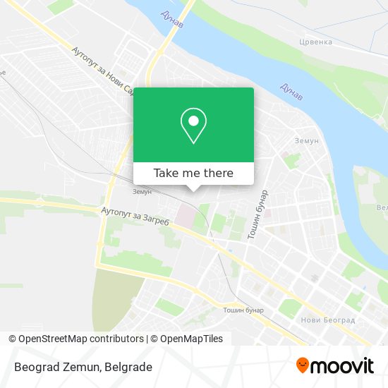Beograd Zemun map