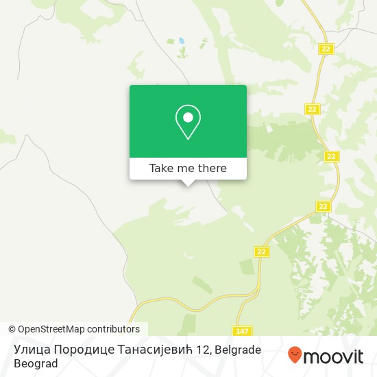 Улица Породице Танасијевић 12 map