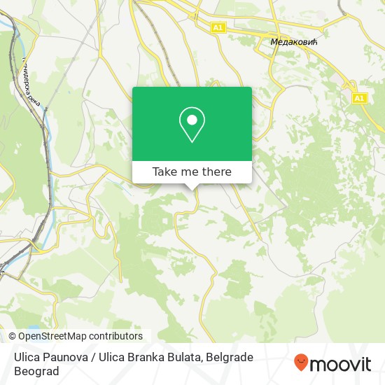 Ulica Paunova / Ulica Branka Bulata map