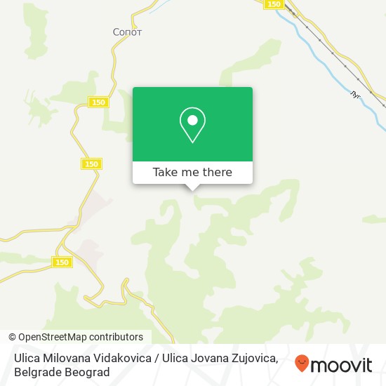 Ulica Milovana Vidakovica / Ulica Jovana Zujovica map