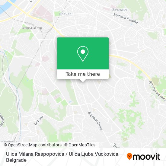 Ulica Milana Raspopovica / Ulica Ljuba Vuckovica map