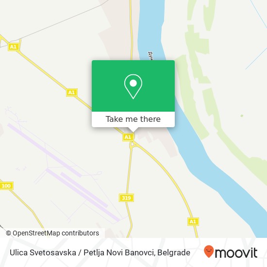 Ulica Svetosavska / Petlja Novi Banovci map