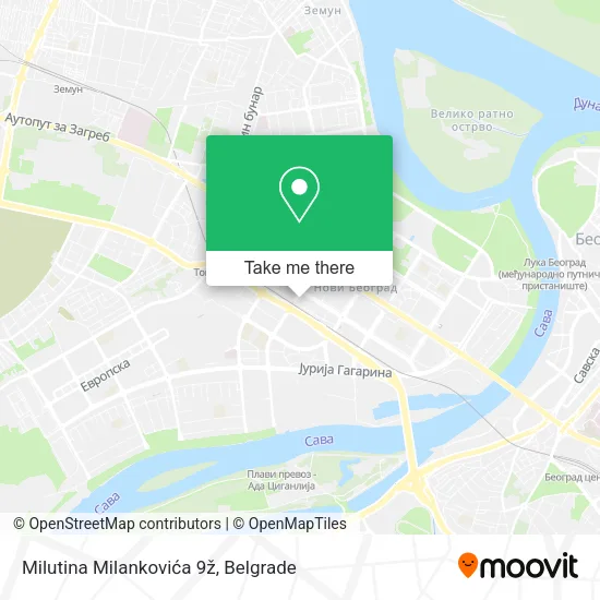 Milutina Milankovića 9ž map
