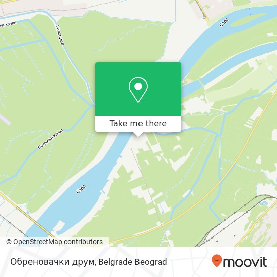 Обреновачки друм map