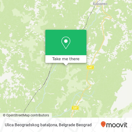 Ulica Beogradskog bataljona map