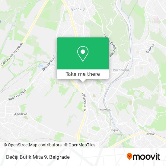 Dečiji Butik Mita 9 map