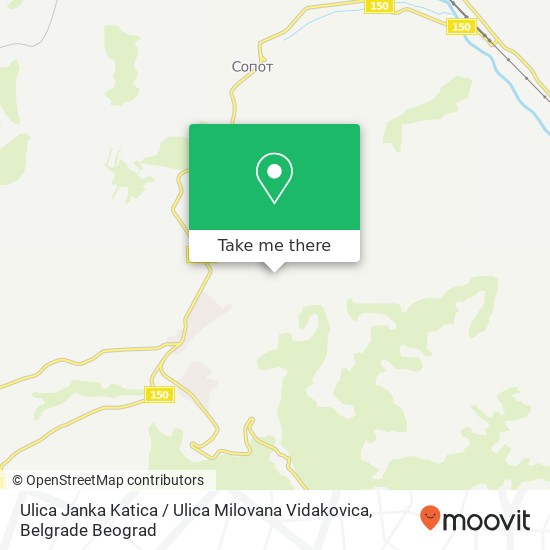 Ulica Janka Katica / Ulica Milovana Vidakovica map