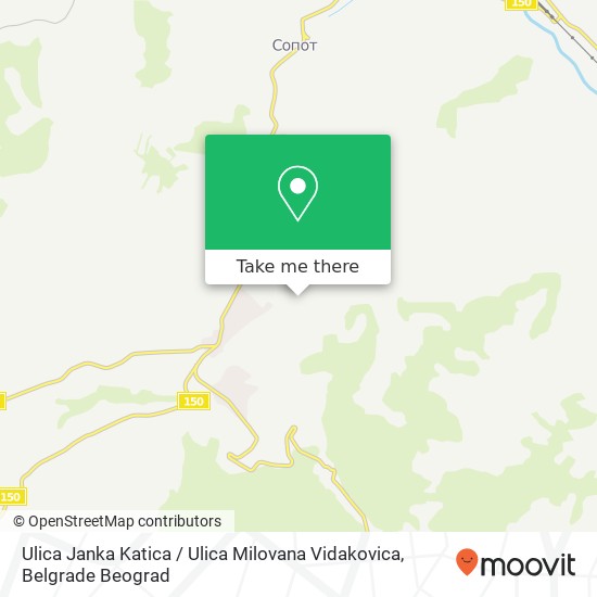 Ulica Janka Katica / Ulica Milovana Vidakovica map