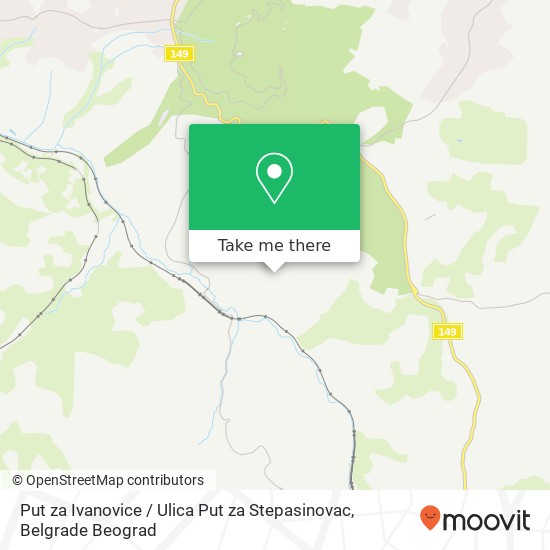 Put za Ivanovice / Ulica Put za Stepasinovac map