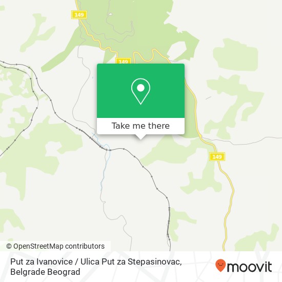 Put za Ivanovice / Ulica Put za Stepasinovac map