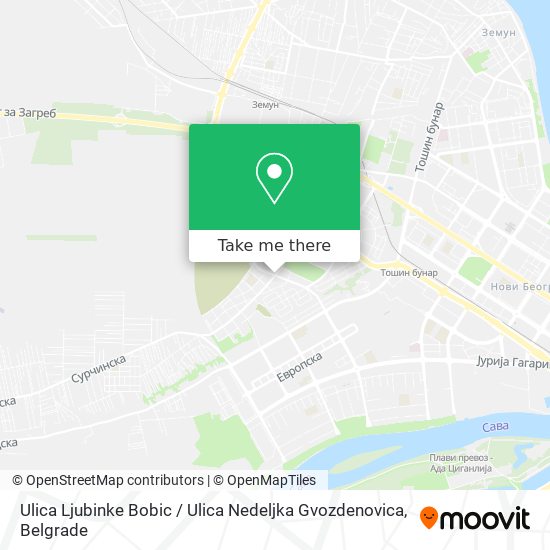 Ulica Ljubinke Bobic / Ulica Nedeljka Gvozdenovica map