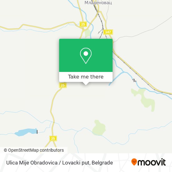 Ulica Mije Obradovica / Lovacki put map