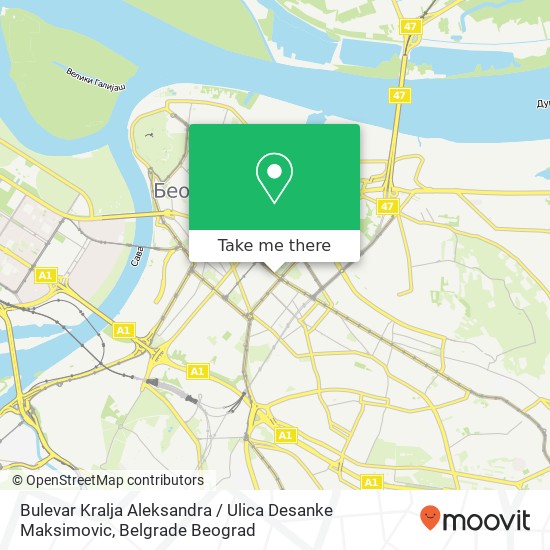 Bulevar Kralja Aleksandra / Ulica Desanke Maksimovic map