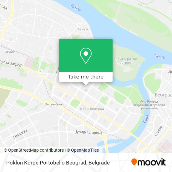 Poklon Korpe Portobello Beograd map