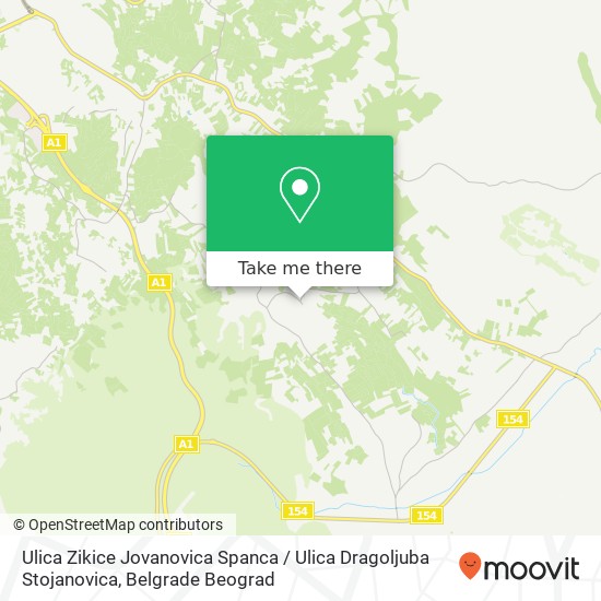 Ulica Zikice Jovanovica Spanca / Ulica Dragoljuba Stojanovica map