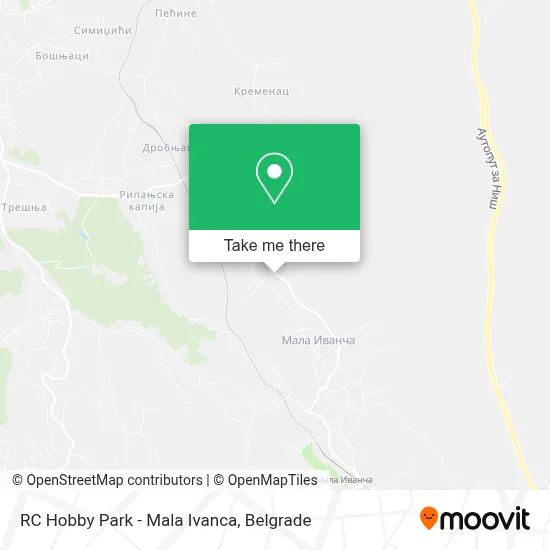 RC Hobby Park - Mala Ivanca map