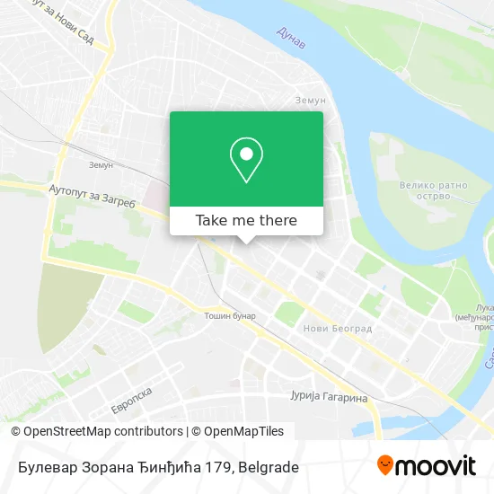 Булевар Зорана Ђинђића 179 map