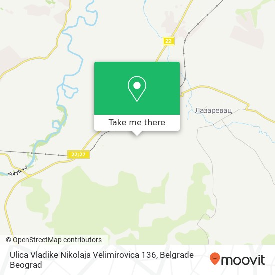 Ulica Vladike Nikolaja Velimirovica 136 map