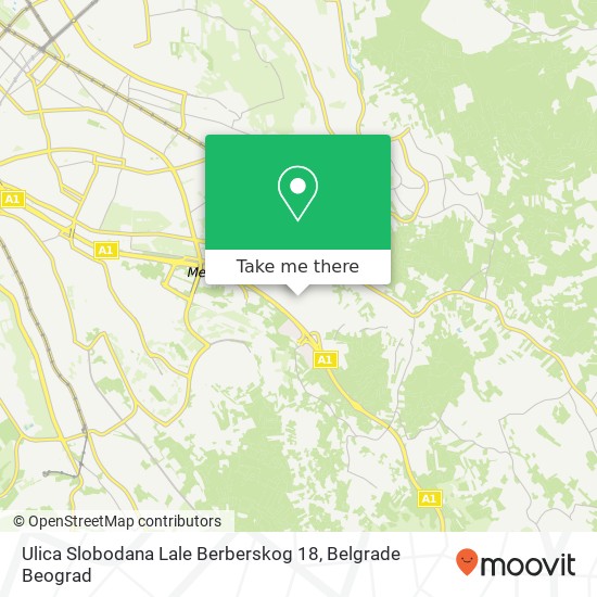 Ulica Slobodana Lale Berberskog 18 map