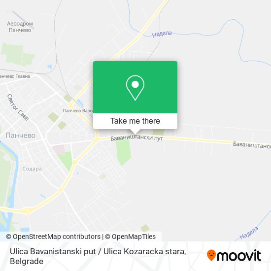 Ulica Bavanistanski put / Ulica Kozaracka stara map