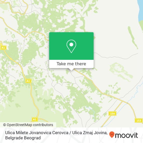 Ulica Milete Jovanovica Cerovca / Ulica Zmaj Jovina map