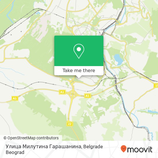 Улица Милутина Гарашанина map