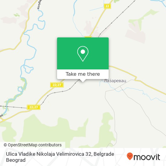 Ulica Vladike Nikolaja Velimirovica 32 map