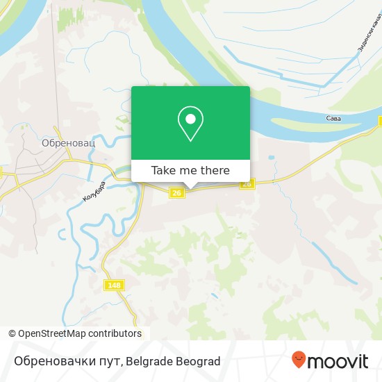 Обреновачки пут map