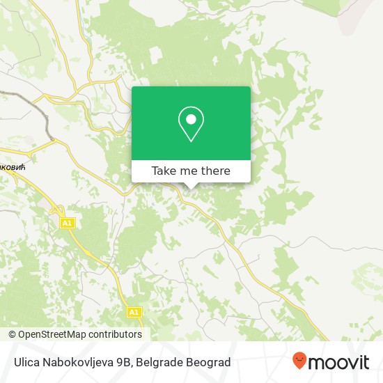 Ulica Nabokovljeva 9B map