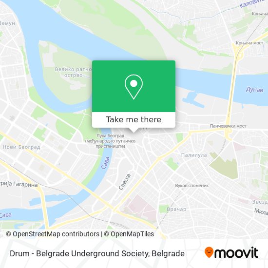 Drum - Belgrade Underground Society map