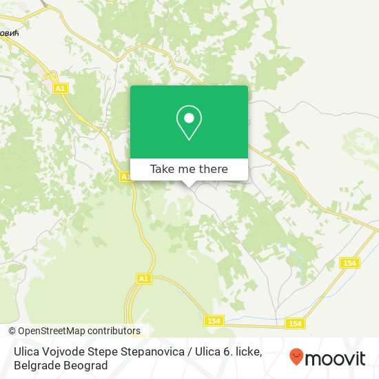 Ulica Vojvode Stepe Stepanovica / Ulica 6. licke map