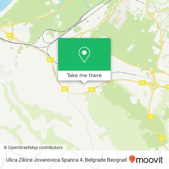 Ulica Zikice Jovanovica Spanca 4 map