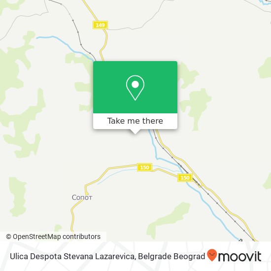 Ulica Despota Stevana Lazarevica map