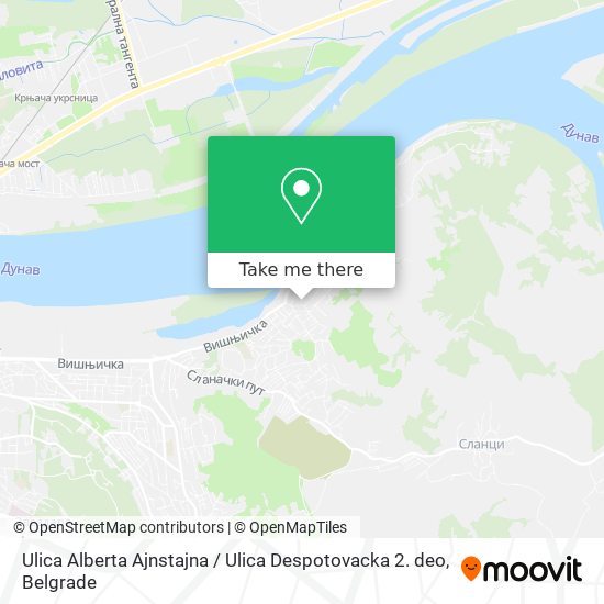 Ulica Alberta Ajnstajna / Ulica Despotovacka 2. deo map