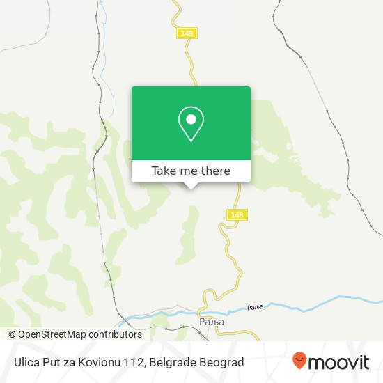 Ulica Put za Kovionu 112 map