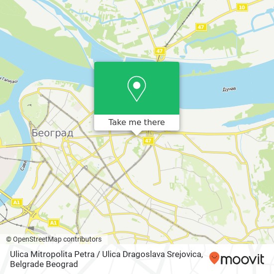 Ulica Mitropolita Petra / Ulica Dragoslava Srejovica map