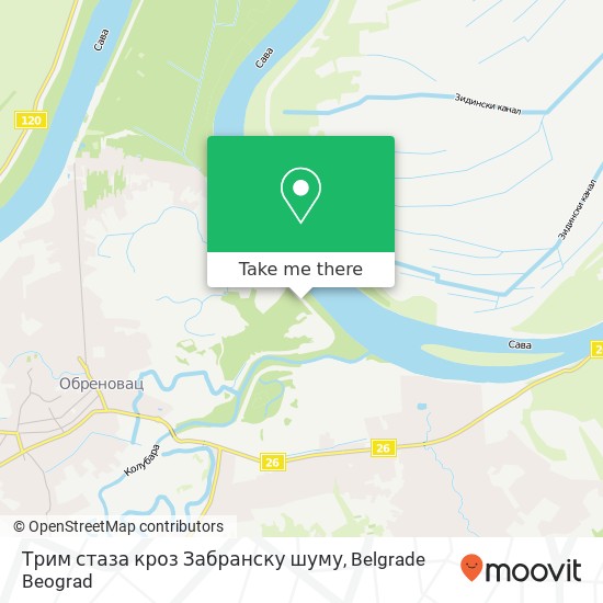 Трим стаза кроз Забранску шуму map