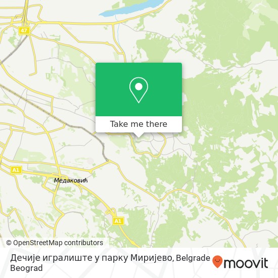 Дечије игралиште у парку Миријево map