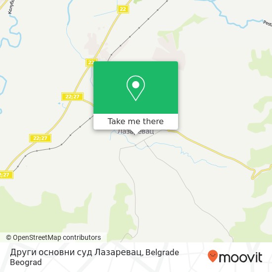 Други основни суд Лазаревац map