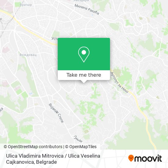 Ulica Vladimira Mitrovica / Ulica Veselina Cajkanovica map