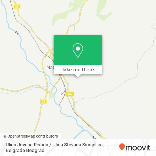 Ulica Jovana Ristica / Ulica Stevana Sindjelica map