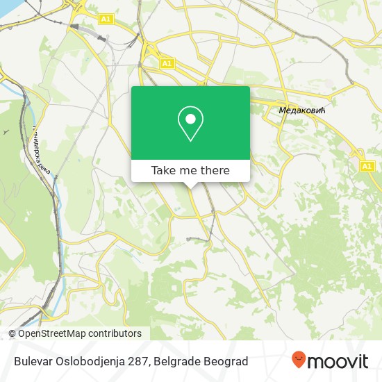 Bulevar Oslobodjenja 287 map