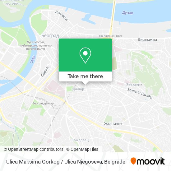 Ulica Maksima Gorkog / Ulica Njegoseva map