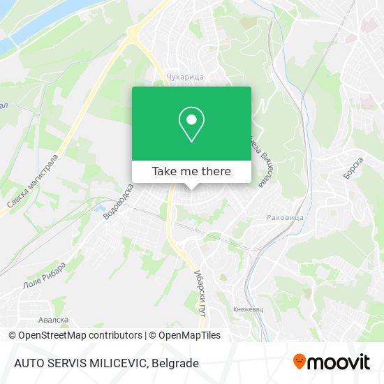 AUTO SERVIS MILICEVIC map