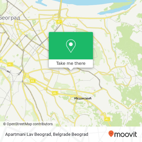 Apartmani Lav Beograd map
