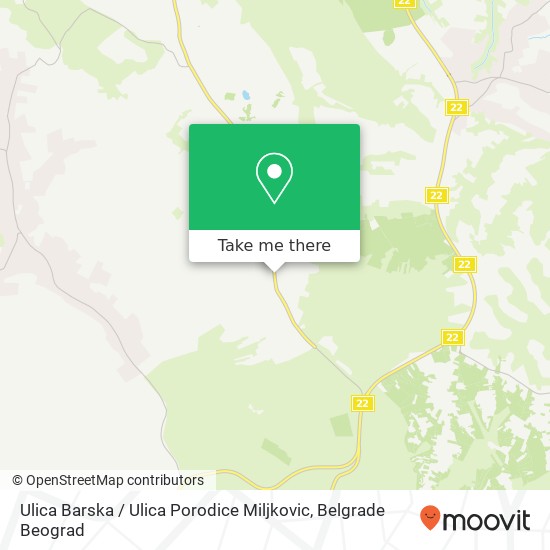 Ulica Barska / Ulica Porodice Miljkovic map