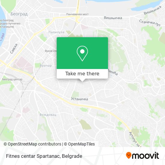 Fitnes centar Spartanac map