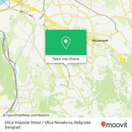 Ulica Vojvode Stepe / Ulica Novakova map