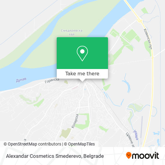 Alexandar Cosmetics Smederevo map