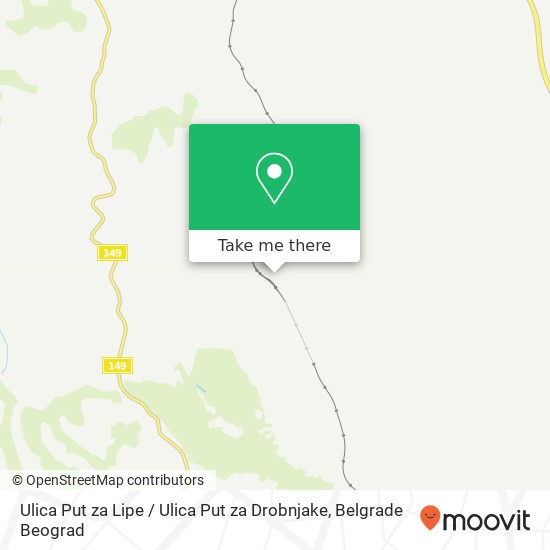 Ulica Put za Lipe / Ulica Put za Drobnjake map